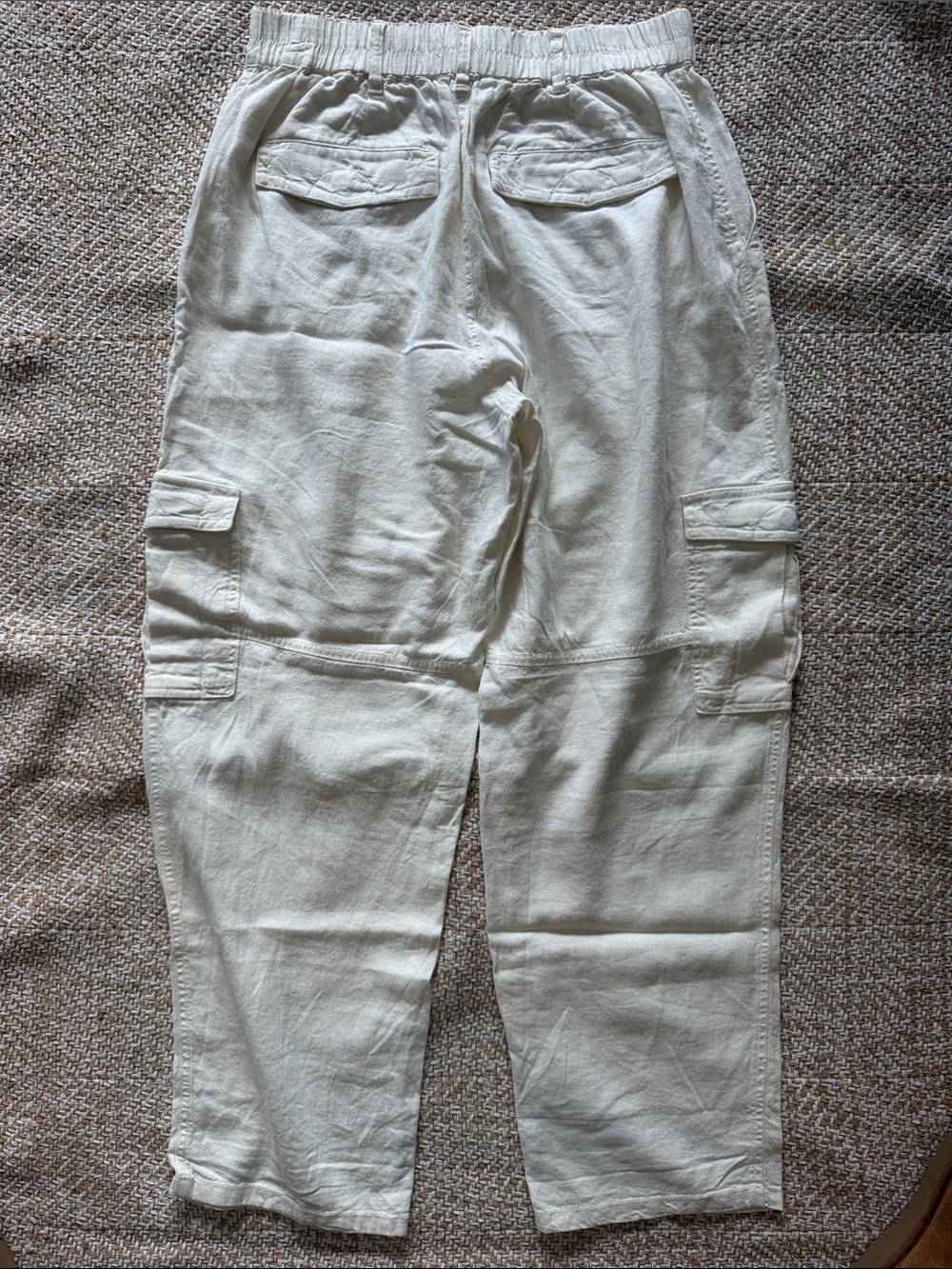 Pilcro Linen Stretch Waist Cargo Pant - Picture 3 of 3